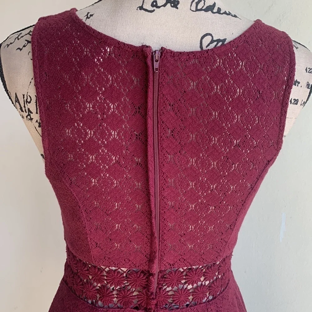 Free People Daisy Waist Merlot Dress Size 4